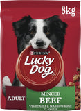 Adult Minced Beef Vegetable and Marrowbone Flavour Dry Dog Food 8Kg