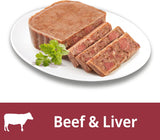 Adult Wet Dog Food Beef & Liver Meaty Loaf 6 X 100G Trays