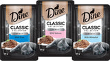 DINE Classic Collection Adult Wet Cat Food Fish Selection in Jelly 12 X 85G, 5 Pack (60 Pouches)