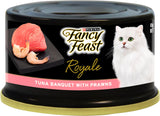 Fancyfeast Adult Royale Tuna Banquet with Prawns Wet Cat Food 24X85G