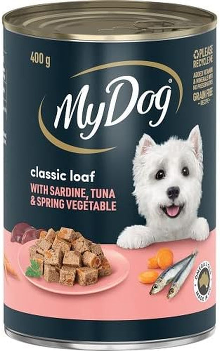 Classic Loaf with Sardines, Tuna and Spring Vegetable Wet Dog Food, Adult, 400G X 24 Pack