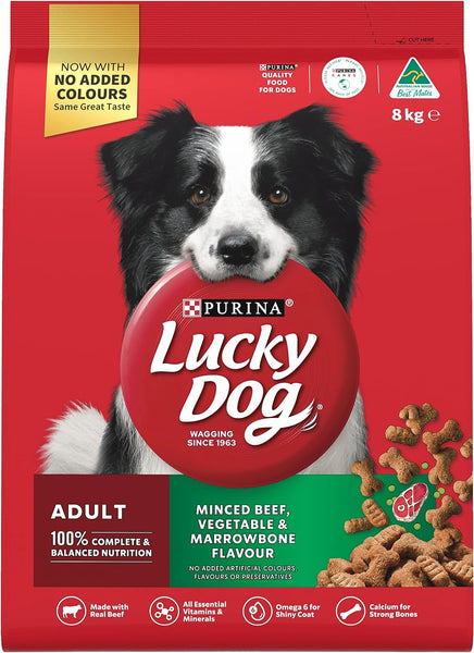 Lucky Dog Adult Minced Beef Vegetable and Marrowbone Flavour Dry Dog F ...