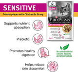 Proplan Adult Sensitive Chicken Wet Cat Food 12X85G