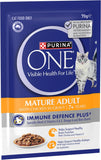 Purina One Mature Adult 7+ with Succulent Chicken in Gravy Wet Cat Food Pouch 12X70G