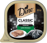 DINE Classic Collection Adult Wet Cat Food Terrine with Chicken 7 X 85G, 6 Pack (42 Trays)