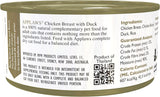 100% Natural Wet Cat Food Chicken Breast with Duck in Broth Tin 70G (Pack of 24), Limited Ingredients Pet Food