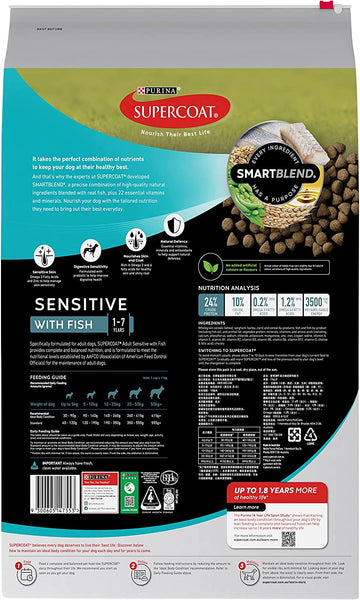 Supercoat Adult Sensitive Fish 15Kg – Pet Foods Online