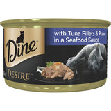 DINE Desire Tuna Fillets and Prawns Wet Cat Food 85G X 24 Pack