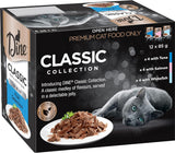 DINE Classic Collection Adult Wet Cat Food Fish Selection in Jelly 12 X 85G, 5 Pack (60 Pouches)