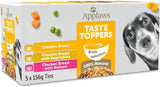 Taste Toppers Chicken Dog Food 5 X 156 G