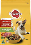 Adult Small Breed Dry Dog Food with Real Beef & Vegies 2.5Kg Bag, 4 Pack